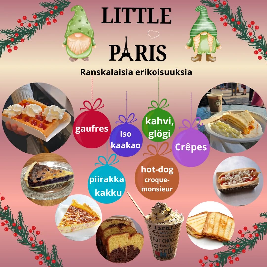 Little Parisin jouluisia ranskalaisia herkkuja ja juomia