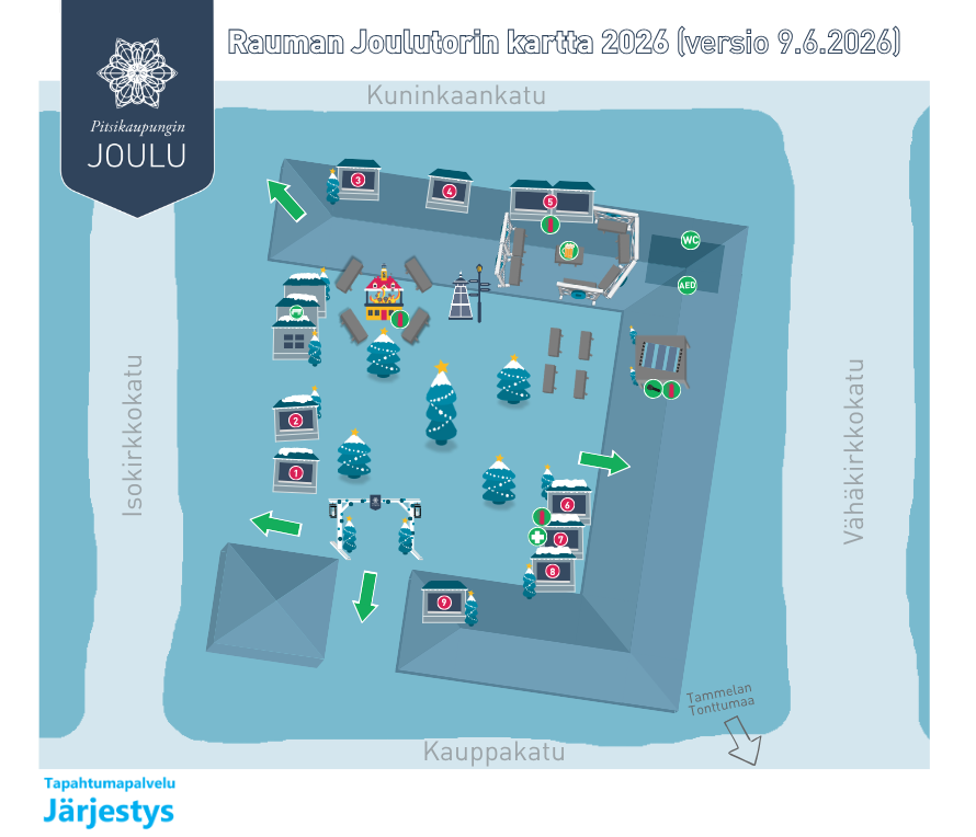 Rauman Joulutorin kartta
